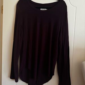 Dark burgundy Long Sleeve Top